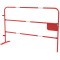 Barrier grille | red coated with logo area